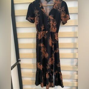 Maxi Black Paisley Dress